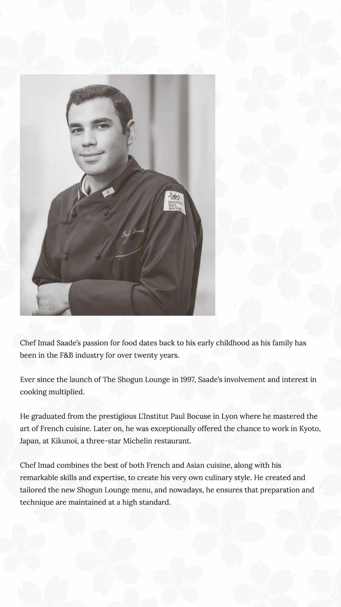Shogun menu, page 3 of 15