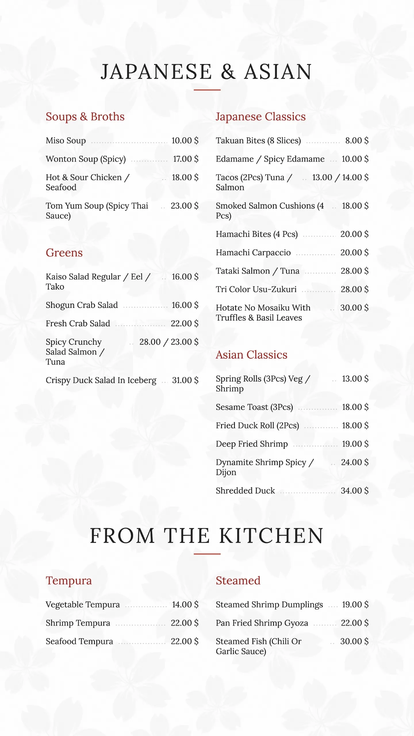 Shogun menu, page 5 of 15