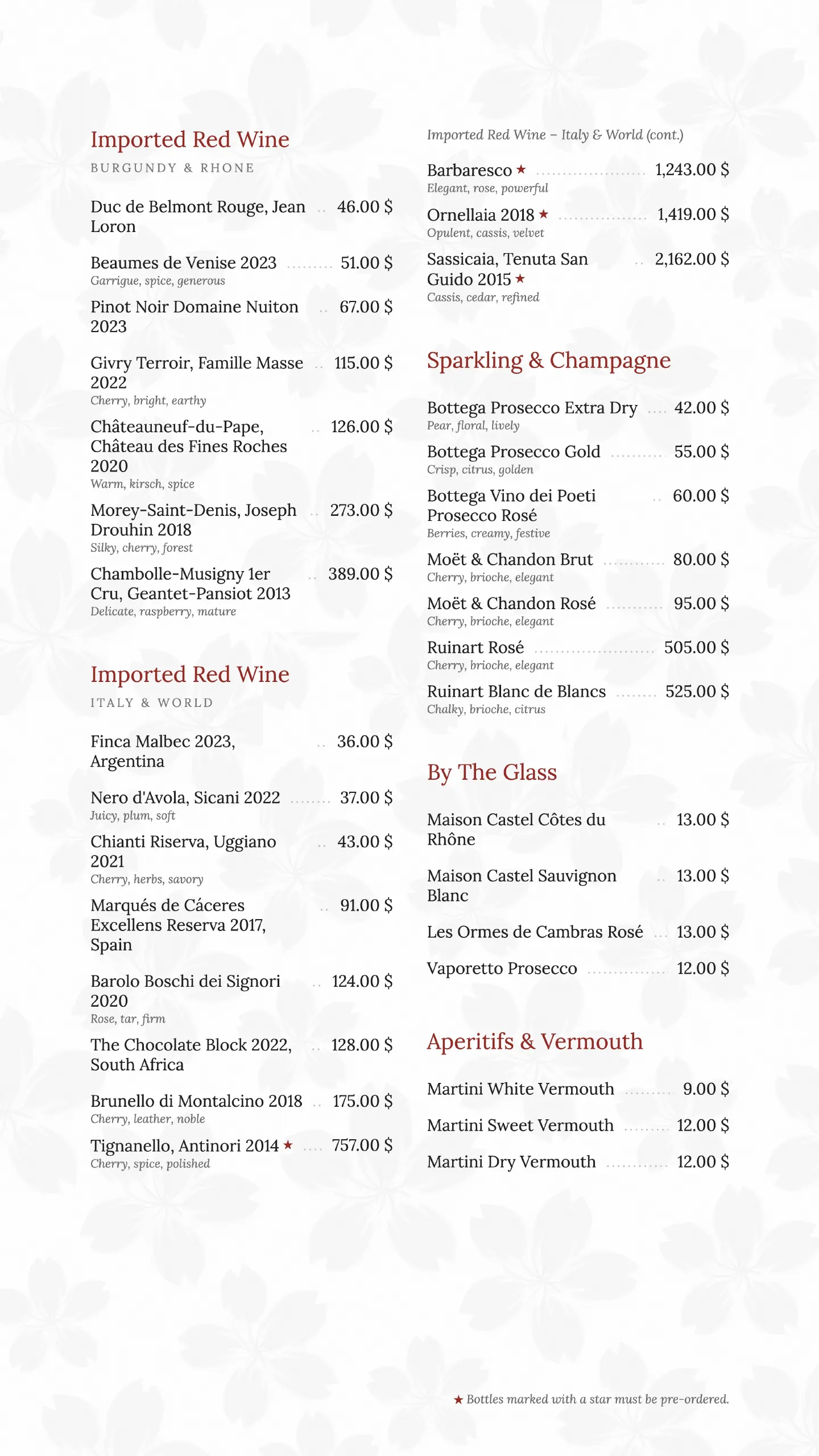 Shogun menu, page 13 of 15